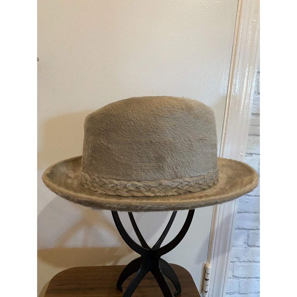 Fedora hat Felt Ecuador Co vintage Canada tan-taupe 6.7/8